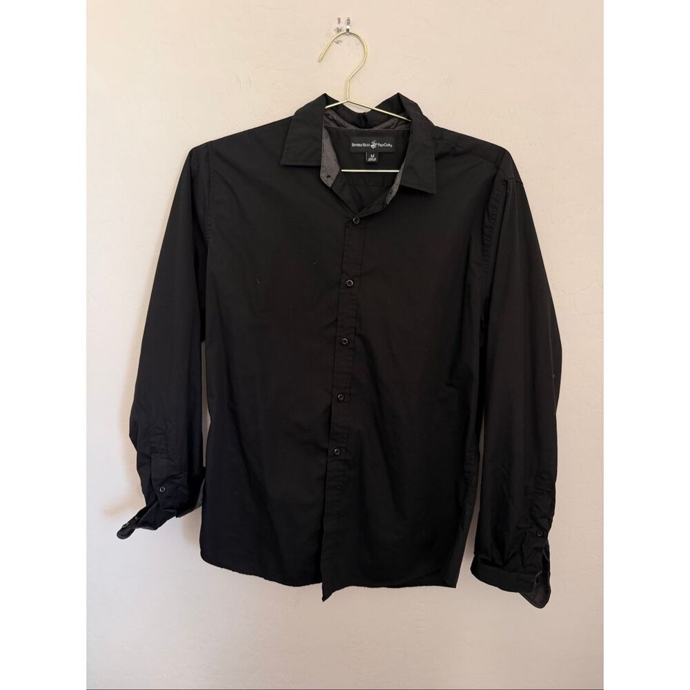 Beverly Hills Polo Club Women's Minimalist Preppy Button Down Shirt Size Medium